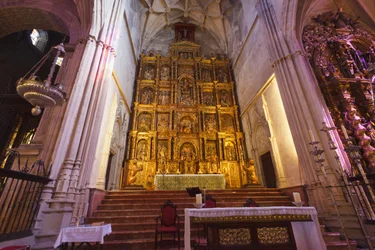 Carmona, Provinz Sevilla, Spanien. Innenraum der Prioral de Santa Maria. Priorat von Santa Maria.